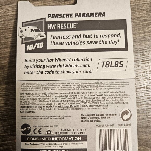 Hot Wheels Porsche Panamera HW Rescue -- ITEM #2074 - Picture 2 of 2